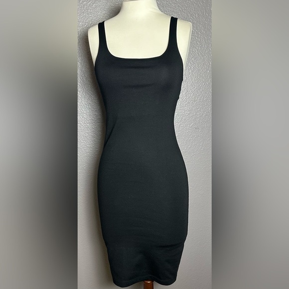 Zara Tank Dress Women Black Knit Round Neck Bodycon Sleeveless Sexy - Picture 14 of 15